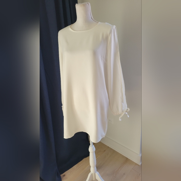 MISSGUIDED | White Tie Sleeve Dress - Picture 7 of 10